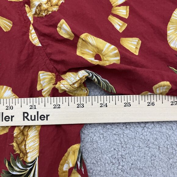 Reyn Spooner Hawaiian Shirt Mens Extra Large Pineapple Resort Wear Aloha Red - Picture 8 of 8